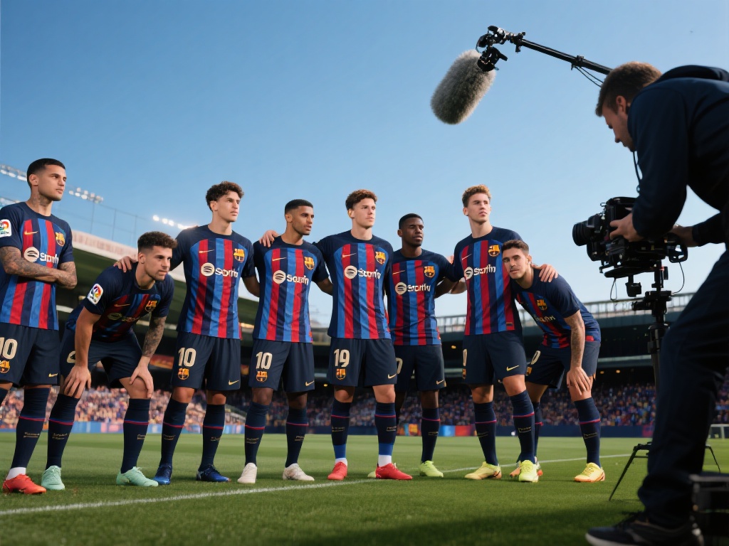 巴萨球员在此次拍摄事件中展现了高度的配合